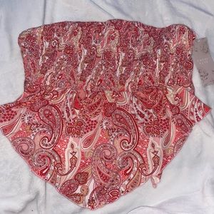 NWT| Emery Rose| Strapless Tie-back Top